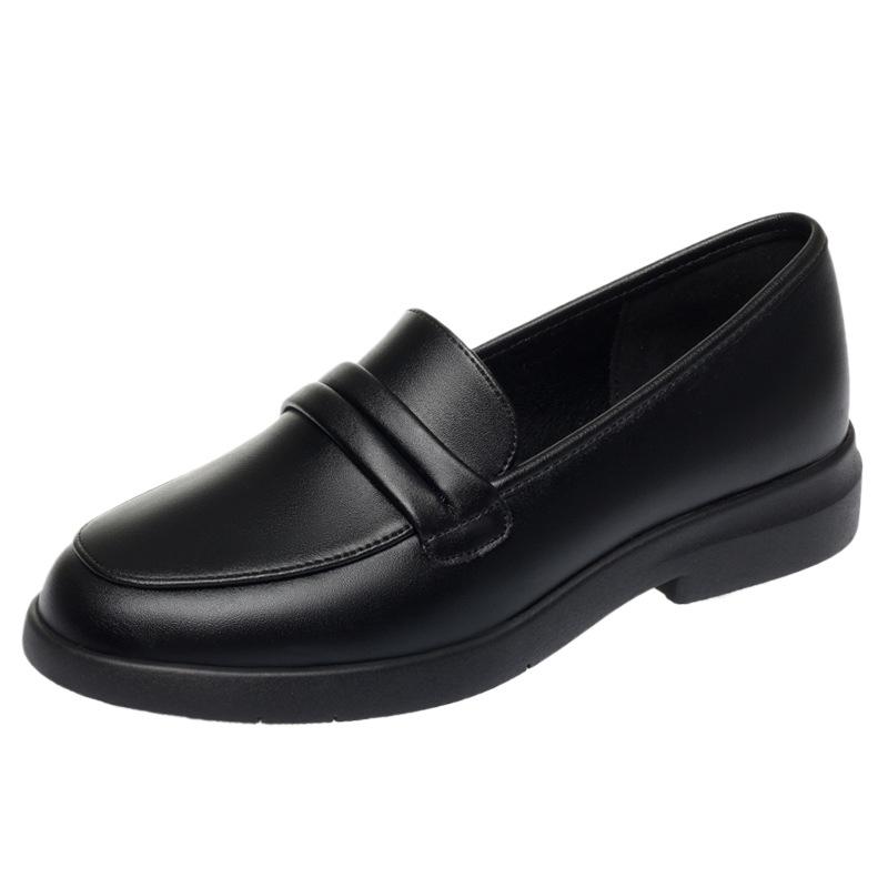 Весняні та осінні маленькі шкіряні туфлі зручні, а м'які підошви підходять для роботи.. Професійні туфлі-човники жіночі туфлі