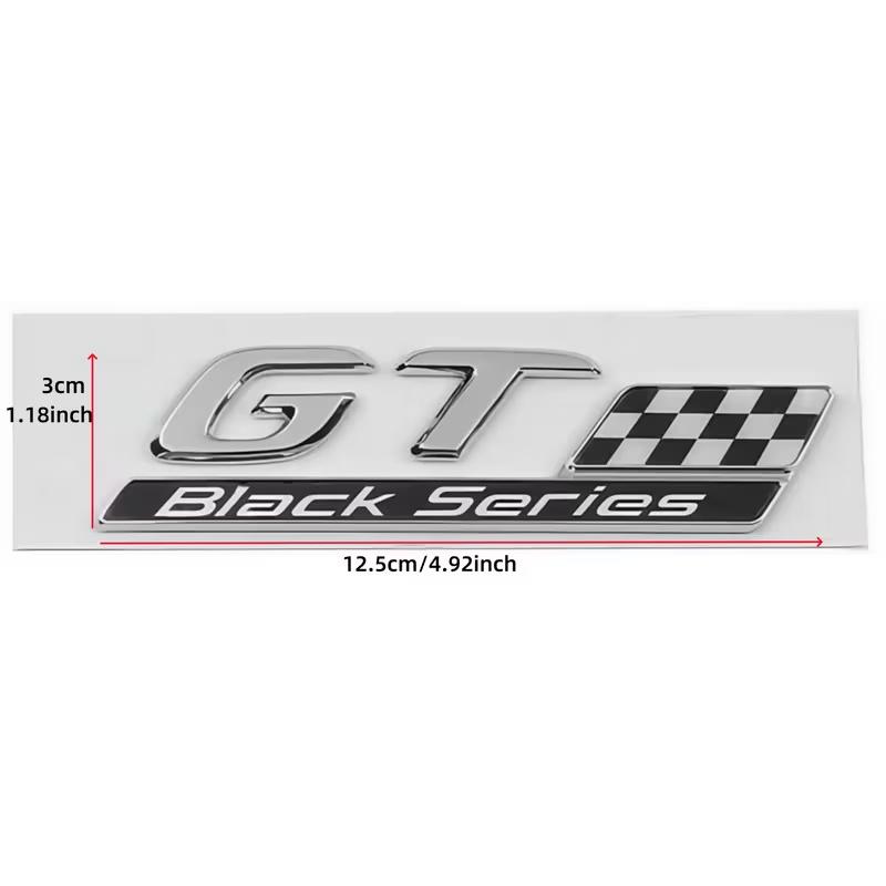 3D ABS GT Black Series Logo Car Rear Trunk Emblem Decal Side Fender Badge Sticker Auto Accessories