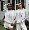 Cross-Border Versatile Trendy Women's Mid-High Collar Sweatshirt - Casual Loose Fit, Long Sleeve for Spring & Autumn