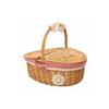 Picnic Basket - AIMOONSA - Woven Wicker with Lid - Large Capacity - Comfortable Handle - Country Style