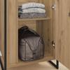 Wardrobe Rustic Oak Finish 50 x 50 x 200 cm Engineered Wood