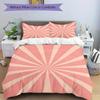 3pcs Sunburst Stripes Bedding Cover Set, Fashion Classic Popular Print Bedding Set, Soft Comfortable, All Season Use, For Bedroom, Guest Rooma0819180