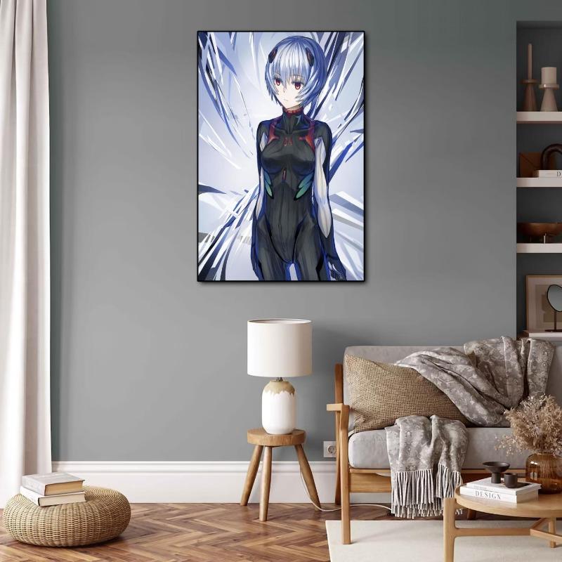 

Рей Аянами Аниме Видеоигра Холст Искусство Плакат Современный Декор Стены Для Семейной Спальни Высококачественная Печать Для Домашнего Декора Стильный 21cm×30cm NoFrame