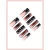24pcs French Nail Stickers Set, Fake Nails, Easy To Apply, Suitable For Women And Girls For Daily, Carnival Party Nail Supplies