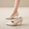 Luxury Pumps Shoes for Women Heeled Woman Medium Heel Stiletto Heels High Sandal  2024 Elegant Brown Small Heel Sexy
