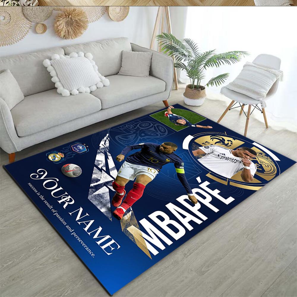 Mbappe Personalized Text Carpet Perfect For Outdoor Dining Room Dormitory Living Rooms Antislip Carpet Anime Office Decor Spiritual Gift