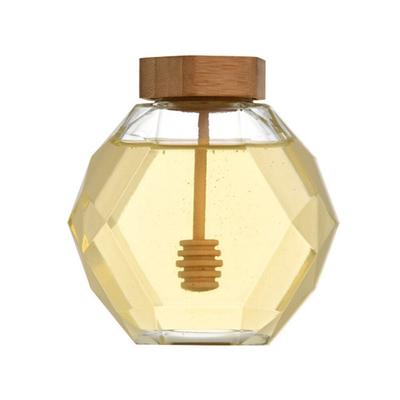 Barattolo per miele in vetro Six Ridges con ancoretta e barattolo per sciroppo con coperchio, 200 ml/380 ml, coperchio in sughero, migliore prestazione di tenuta