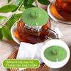 2 Pack Silicone Tea Cup Lid with Tea Bag Squeezer, Fit for Ceramic Mugs, Tea Infuser Strainer for Hot Drinks