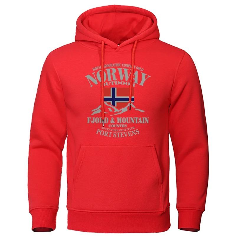 Felpa con cappuccio casual larga da uomo, top stampato street fashion