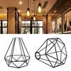 Retro abajur de metal forma geométrica à prova de ferrugem instalação simples capa de luz industrial decoração da lâmpada guarda