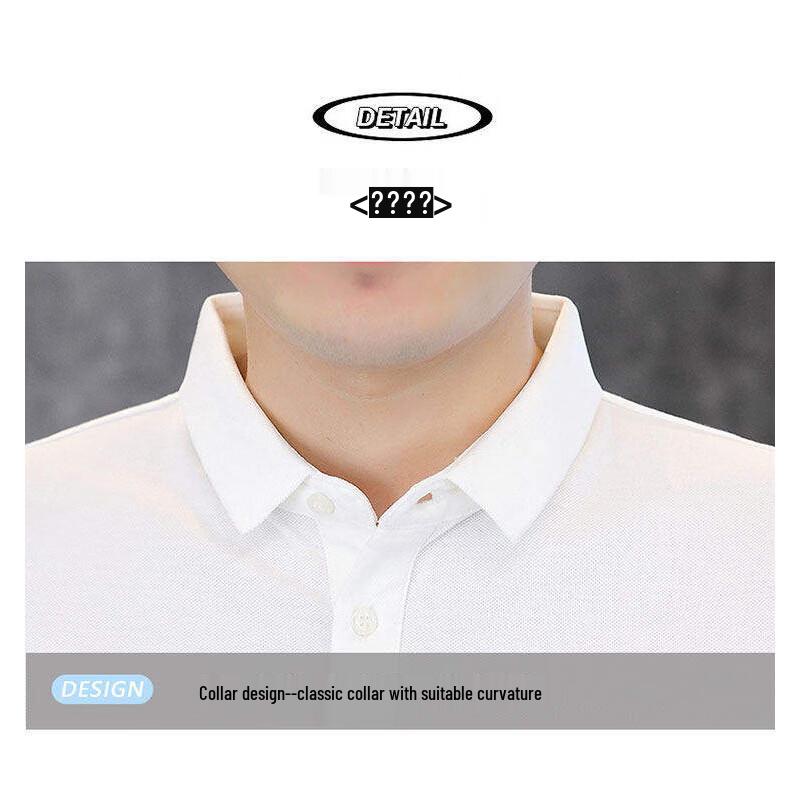 Tucano Men's Summer Business Casual Lapel Short Sleeve Embroidered Polo Shirt