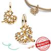 Splendido Ciondolo a Forma di Cappello di Laurea Stella Margherita Albero Genealogico Yin & Yang in Oro 14K Adatto per Bracciali di Marca Gioielli in Rame