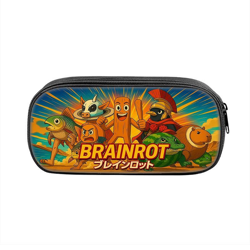 

Classic of Mountains and Seas, Italian Brainrot Wooden Stick Man Children s Printed Pencil Case, Italian Brainrot Student Stationery Box CLE Shanhaijing pencil case