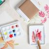 12 Grid Grid Palette With Cover Mix Palette Manicure Tool Watercolor Paint Palette  Nail Salon