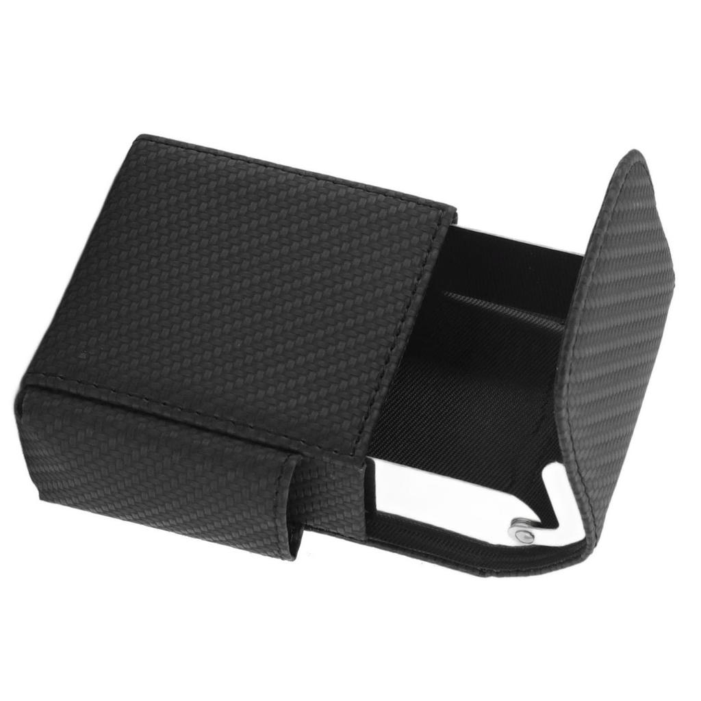 PU Leather Cigarette Box Woven Pattern Cigarette and Lighter Holder Multifunctional 20 Pieces Cigarette Case