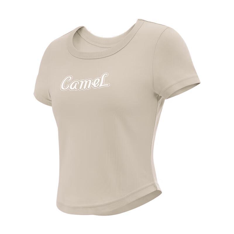 CAMEL Women's Cotton-Feel Quick-Dry Short Sleeve T-Shirt