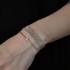 Silver Mesh Flowing Light Bracelet - Fashionable Wristband with a Simple Luxury Design