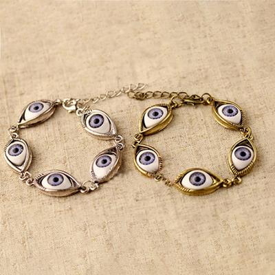 Unisex Engel böser Dämon großes Auge Augapfel Muster Armband Kette Schmuck Geschenk