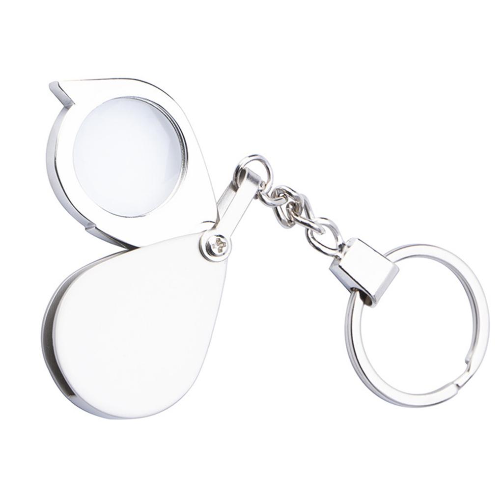 Eye Loupe 30X Magnifying Glass for Jewelry Inspection Handheld Magnifying Lens Pocket Keychain Magnifier Loupe Foldable