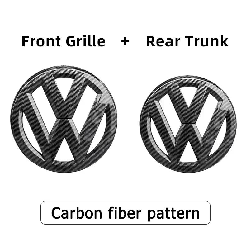 2pcs Car Front Radiator Grille Badge Cover Rear Trunk Lid Sticker For VW Polo Golf MK6 MK7 MK8 Passat B6 B7 B8 Tiguan CC T-ROC Wu4