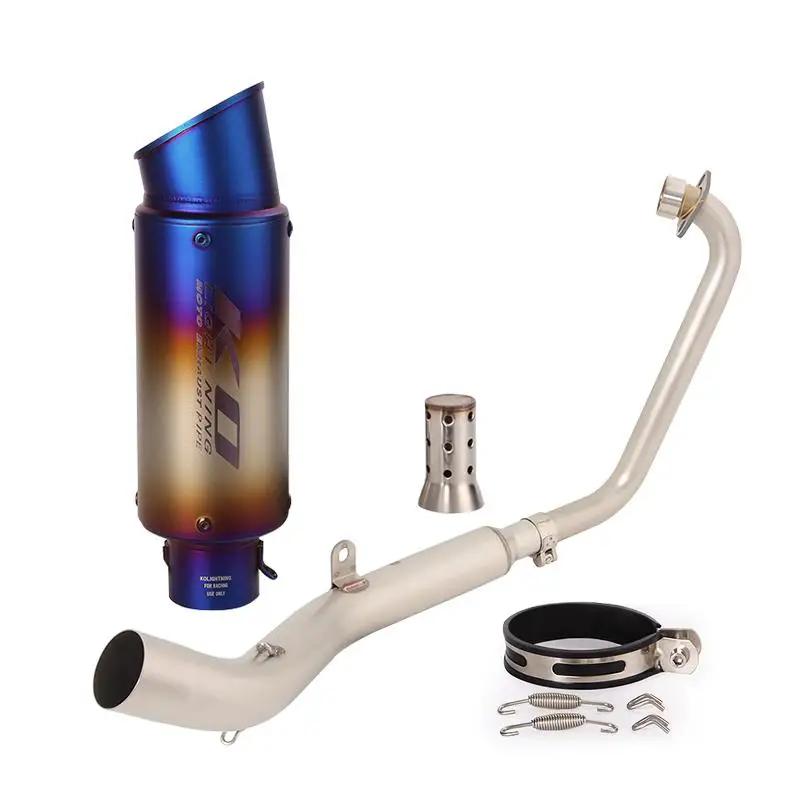 For Zontes ZT125 U1 ZT125 G1 2021 - 2025 Motorcycle Exhaust System Front Link Pipe 51mm Muffler Tail Tips With DB Killer Slip On