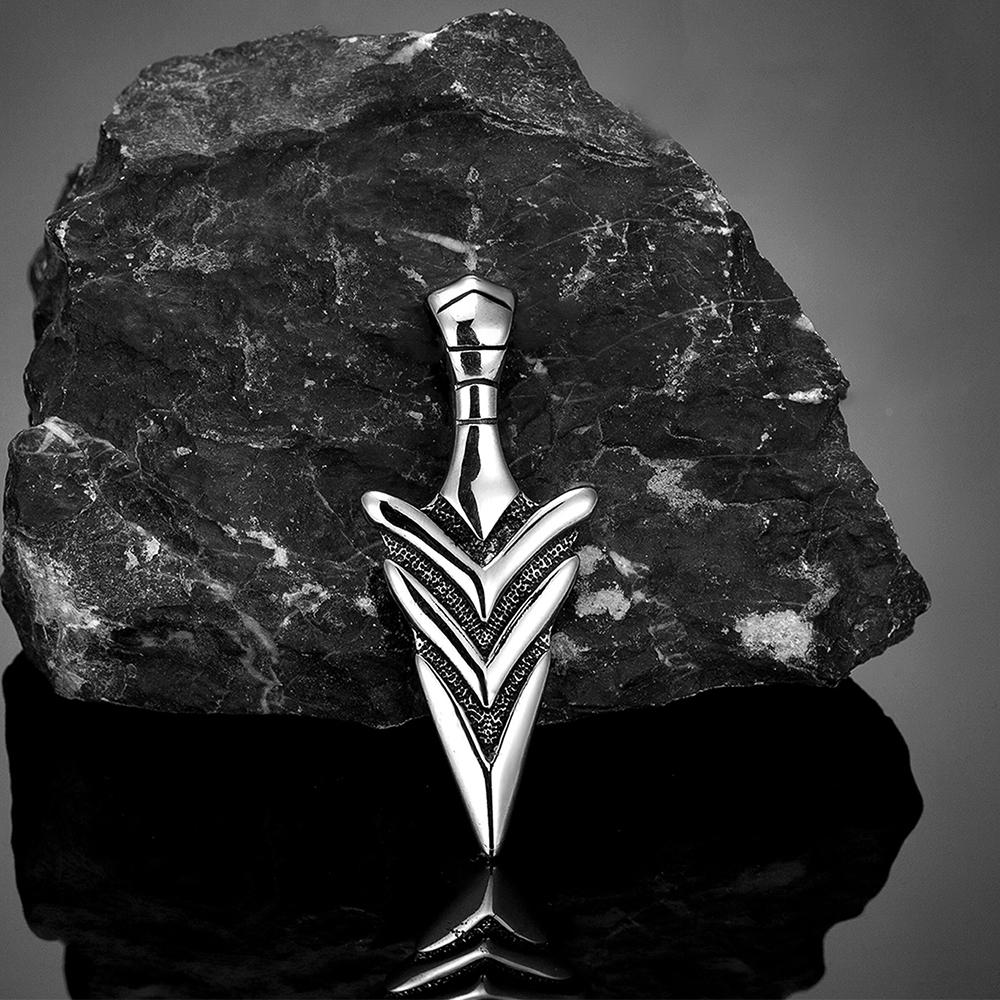 Norse Mythology Odins Spear Gungnir Necklace Men Viking Stainless Steel Pendant Scandinavian Amulet Jewelry