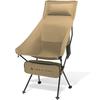 Outdoor Chair Camping Chair Folding High Back Compact Ultra Lightweight Mountaineering Coyote [YMB STORE] (New (High Back))