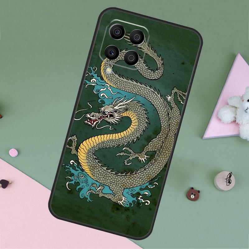 Chinesischer Stil Kran Drache Für Samsung Galaxy M35 M55 M15 M12 M13 M14 M34 M54 M33 M53 M21 M31 M11 M32 M52 M06 M16 Hülle