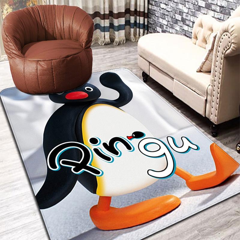 Pingu (cartoon Penguin) Rug Floor Mat for Living Room or Bedroom Soft and Comfortable Carpet a Gift for Birthday and Holiday.