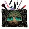 Magical Tree of Life Makeup Bag Mystical Forest Design with Glowing Foliage Travel Toiletry Organizer Zipper Bag Storage Bags