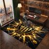 Athletic Bilbao Football Print Crystal Velvet Rug, Comfortable Water Absorbent Non Slip Indoor Floor Carpet