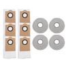 4 Microfiber Floor Mop Cloths and 6 Dust Collection Bags for LEFANT For M3 and For M3 For Gen2 Robot Vacuum Cleaner