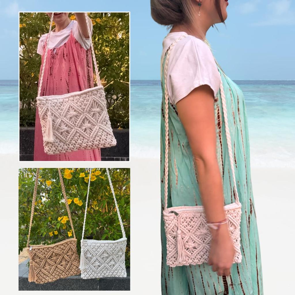 VIVEL Women's Basket Bag, Shoulder Bag with Zipper, Lightweight, Crossbody Bag, Perfect for Summer, Yukata, and Japanese Clothing, Stylish, Cute,