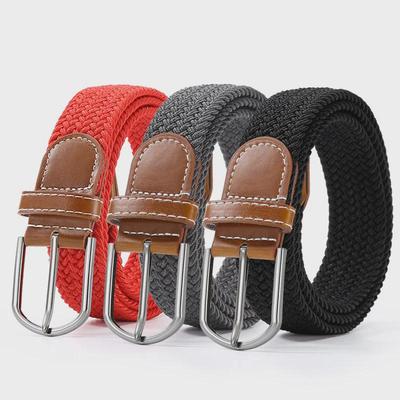 Unisex Korean Canvas Elastic Belt: Casual, Woven, No-Punching, Perfect for Students