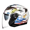 Unisex Safe Head Protection Summer Motorcycle Helmet Double Lens Half Helmet