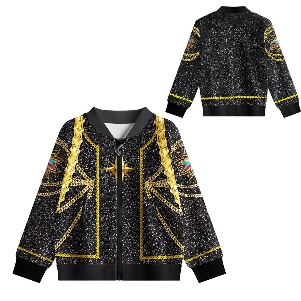K-POP Witch Hunt Cosplay Fashion Cute Beautiful Children's Casual Suit Shiny Long Sleeved Jacket