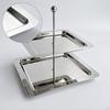 2-Tier Dessert Stand Polished Tiered Serving Tray Food Safe for Parties