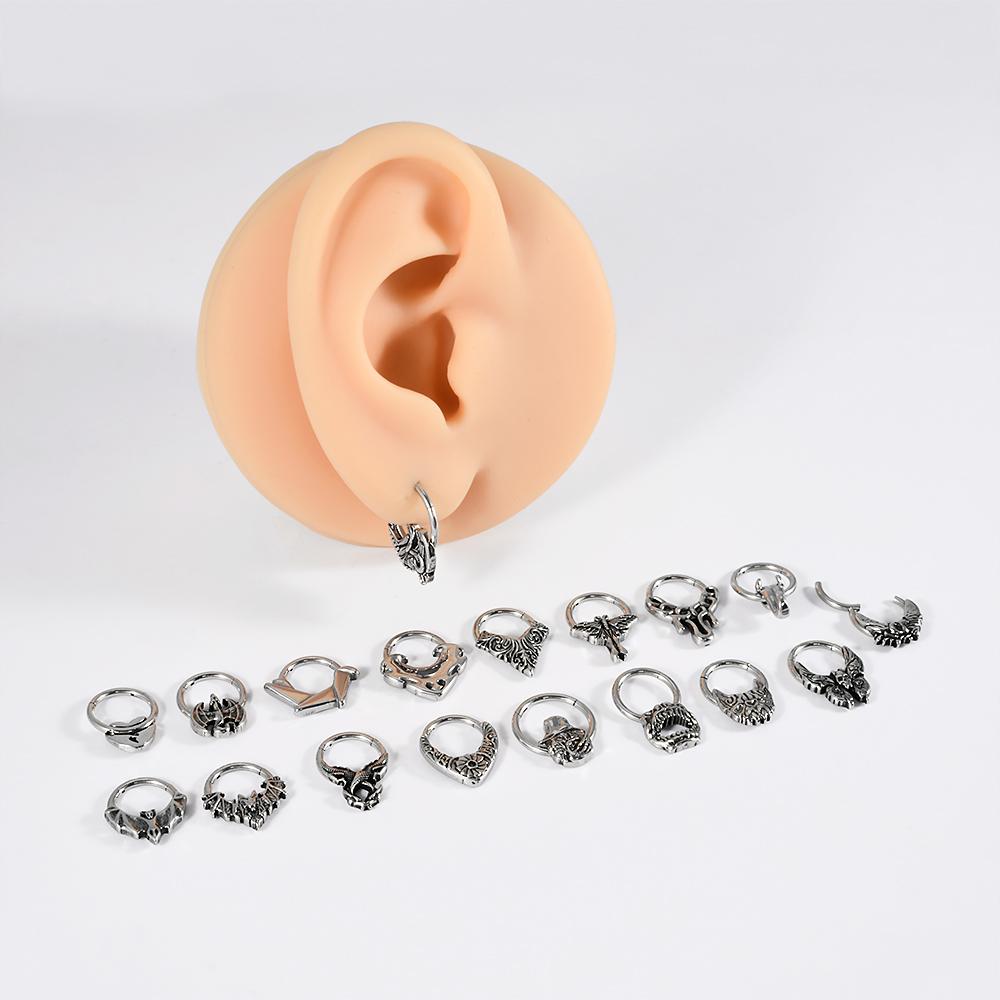 1PC Stainless Steel Butterfly&Bat&Snake Nose Septum Ring 16G Earrings Hoop Ear Cartilage Tragus Body Piercing Jewelry