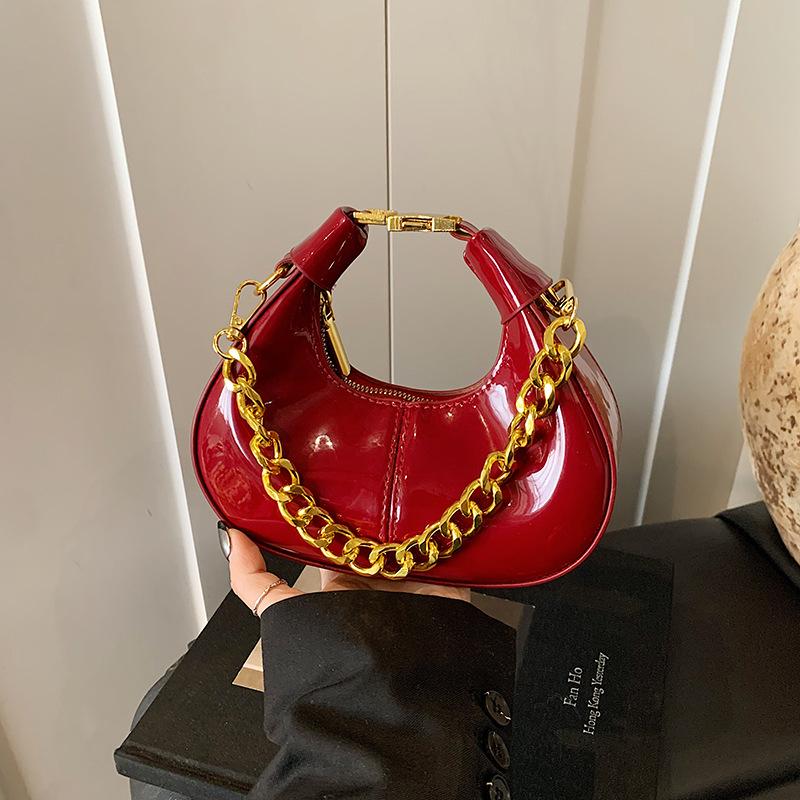 Textured mini dumpling bag women's 2025 summer new fashion versatile chain shoulder bag temperament portable messenger bag