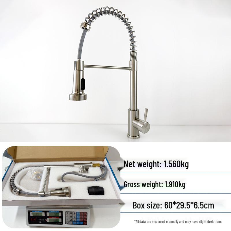 Dual-Outlet Kitchen Faucet with Pull-Out Spray & Hot/Cold Water No Inlet Hose