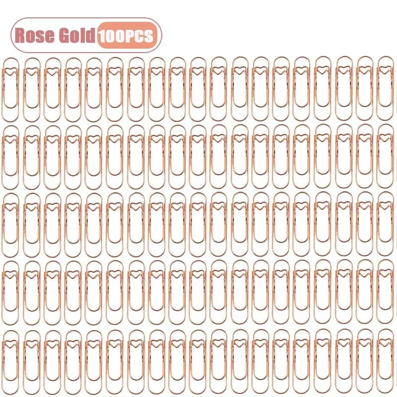 10-100PCS Heart Shaped Notebook Clips Creative Bookmark Page Holders Metal Pen Clips for Journal Planner Office Supplies
