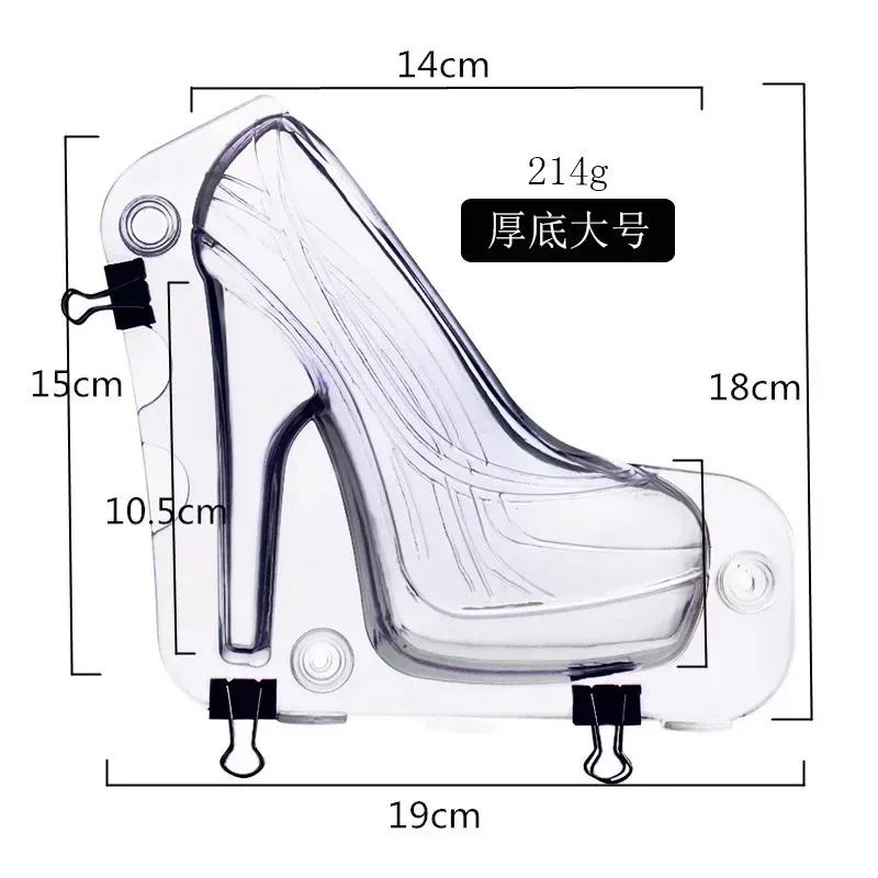 Chocolate Mold High-heeled Shoe Design Plastic 3D Candy Mold Baking Pastry Decoration Chocolate Mold