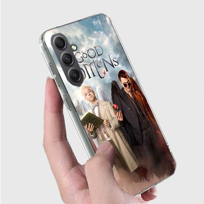 Kryt na telefon Good Omens TV pro Samsung A15 A25 A35 A55 A12 A22 A32 A52S A13 A23 A33 A53 A14 A24 A34 A54 Galaxy A8 A6 A7 A72 A42 A9