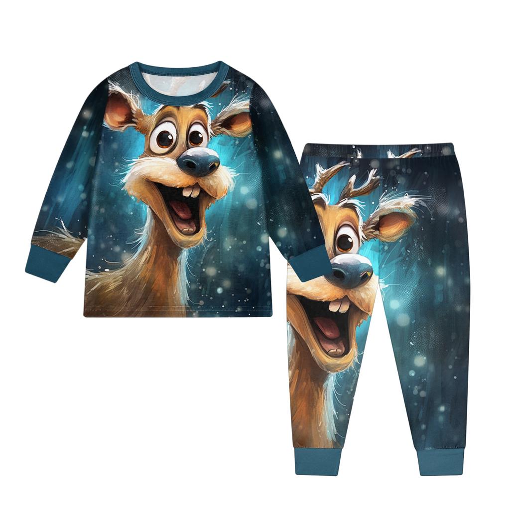 Children's Fashion Suit Skirt Round Neck Long Sleeve Top Pants