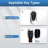 Compatible with Mercedes Benz Key Fob Cover with Keychain, Pink Genuine Leather Crystal Key Case Protection Shell Fit for 2020
