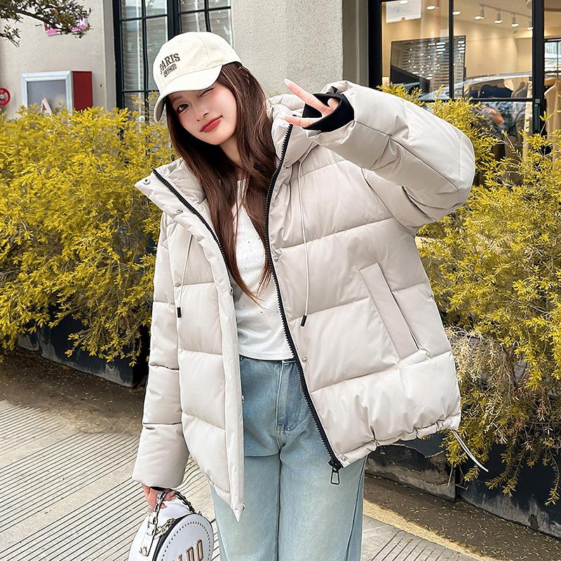 DAFIFY Women's Fashion Casual Fall Winter Solid Color Print Long Sleeve Jackets & Coats Down Coats