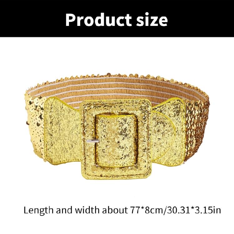 Waist Belt Chain Punk Glitter Buckle Underbust for Casual Costume Belt for Party