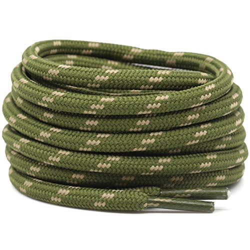 2 Pairs Work Boots Shoe Laces Diameter 4.5mm Heavy Duty Hiking Shoelaces for Men Women Round German Training Shoelace
