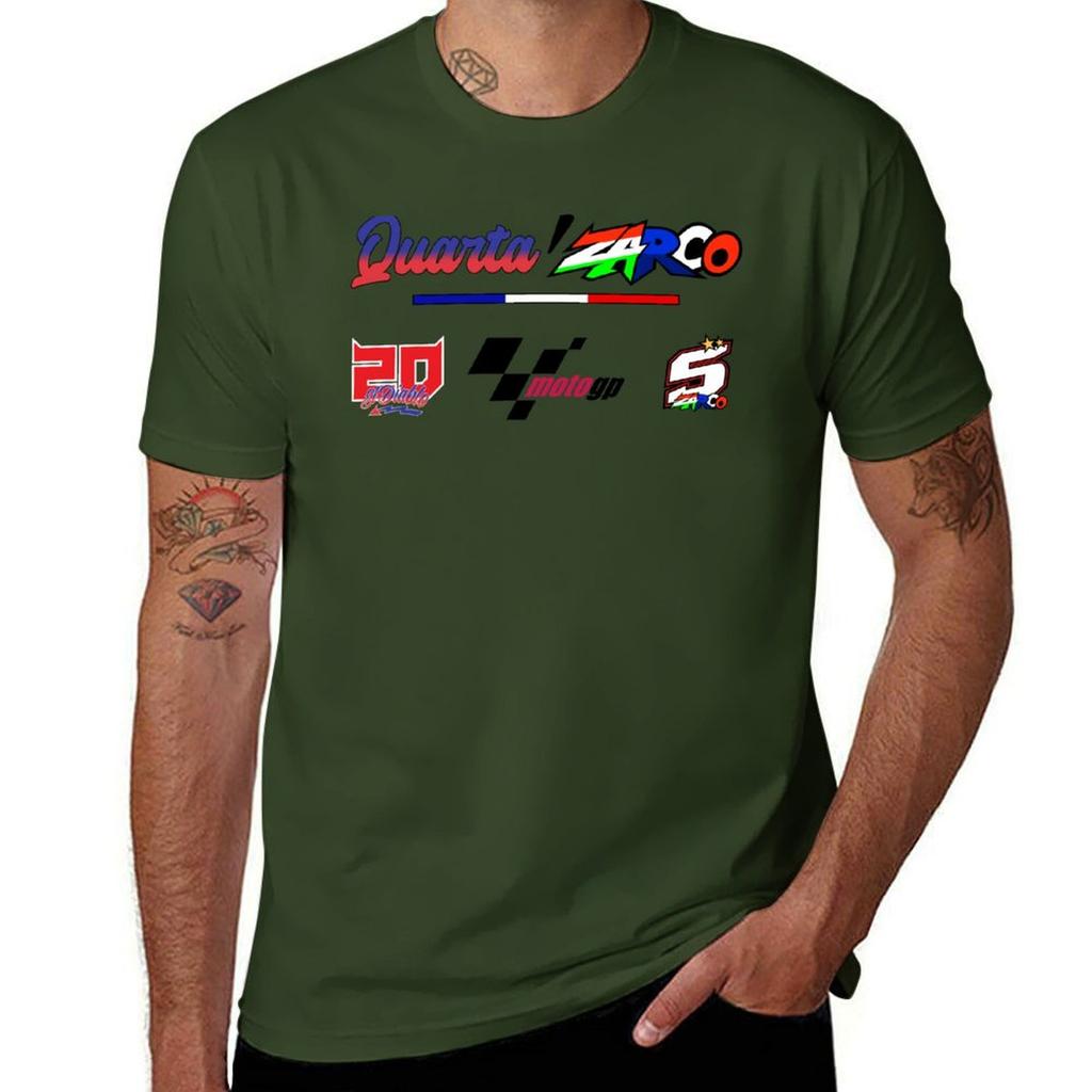 Quartararo X Zarco T-Shirt Customs Design Your Own Graphics Mens Graphic T-shirts Pack