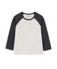 MILLO WOMEN 3/4 Henry Raglan T-Shirt [Charcoal]